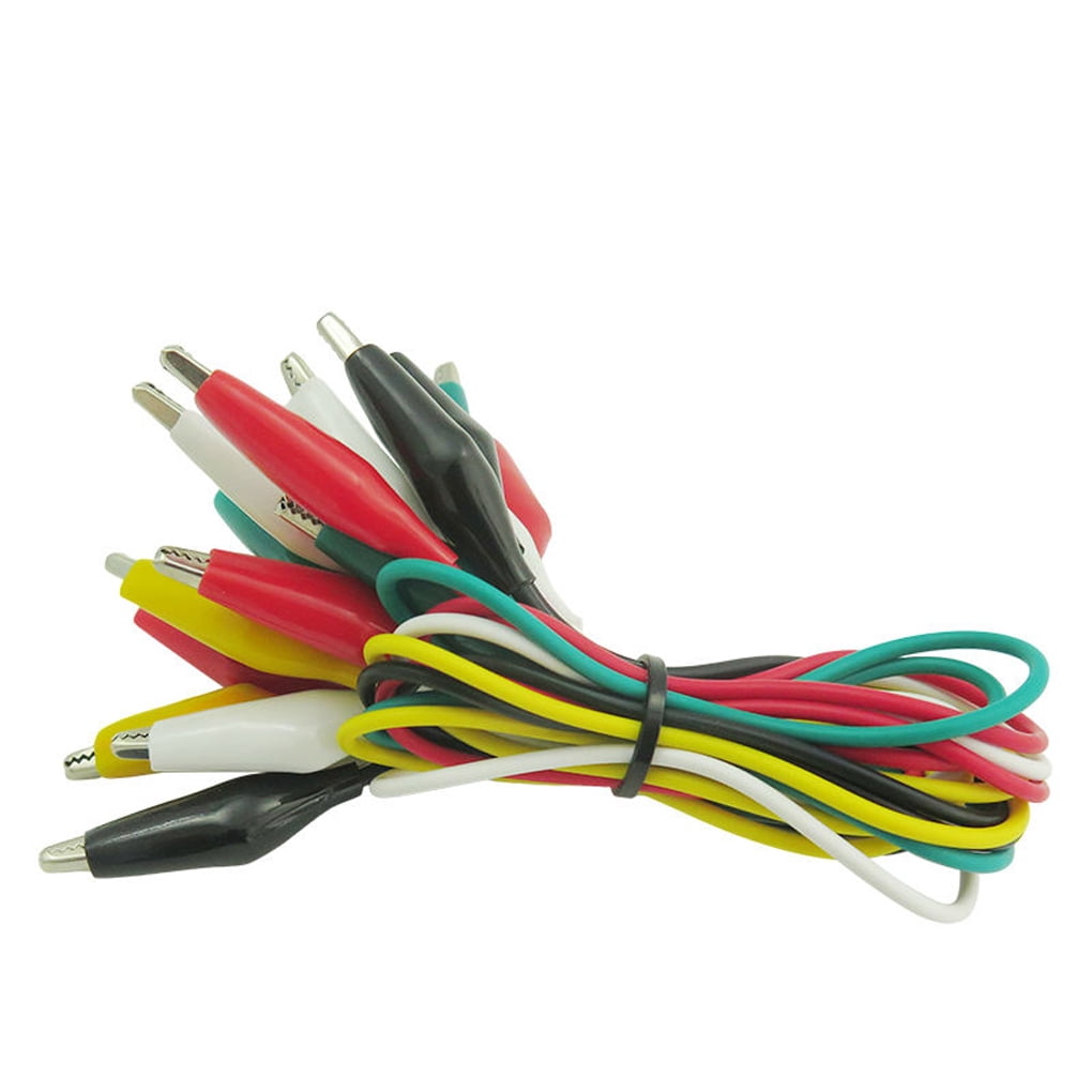EgalBest Cleqee P1025 10pcs Alligator Clips Electrical DIY Test Leads Alligator Double-Ended Test Jumper Wire EgalBest Cleqee P1025 10pcs Alligator Clips Electrical DIY Test Leads Alligator Double-Ended Test Jumper Wire