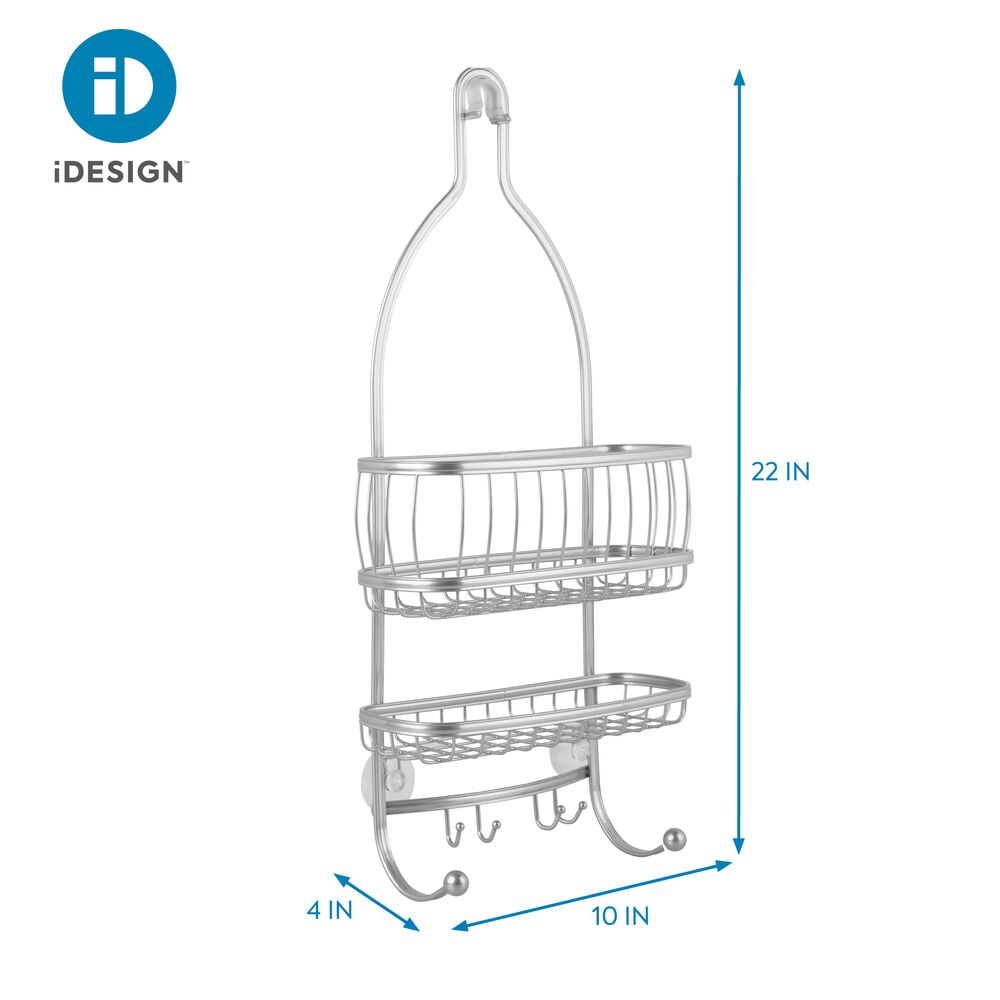  iDesign, Satin InterDesign Classico Extra Large Shower Caddy –  Bathroom Storage Shelves for Shampoo, Conditioner and Soap, Size : Home &  Kitchen