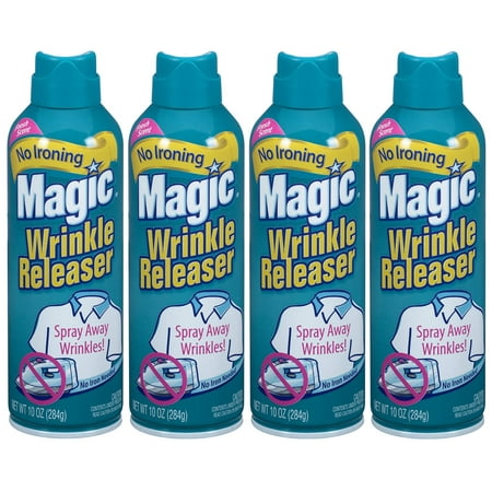 MAGIC Wrinkle Releaser (4 Pack) Say No to Ironing, Perfect for Travelers, Moms or Those On The Go, Static Electricity Remover + Fabric Refresher + Odor Eliminator + Wrinkle Remover, Fresh Scent 4 (Best Over The Counter Wrinkle Remover)
