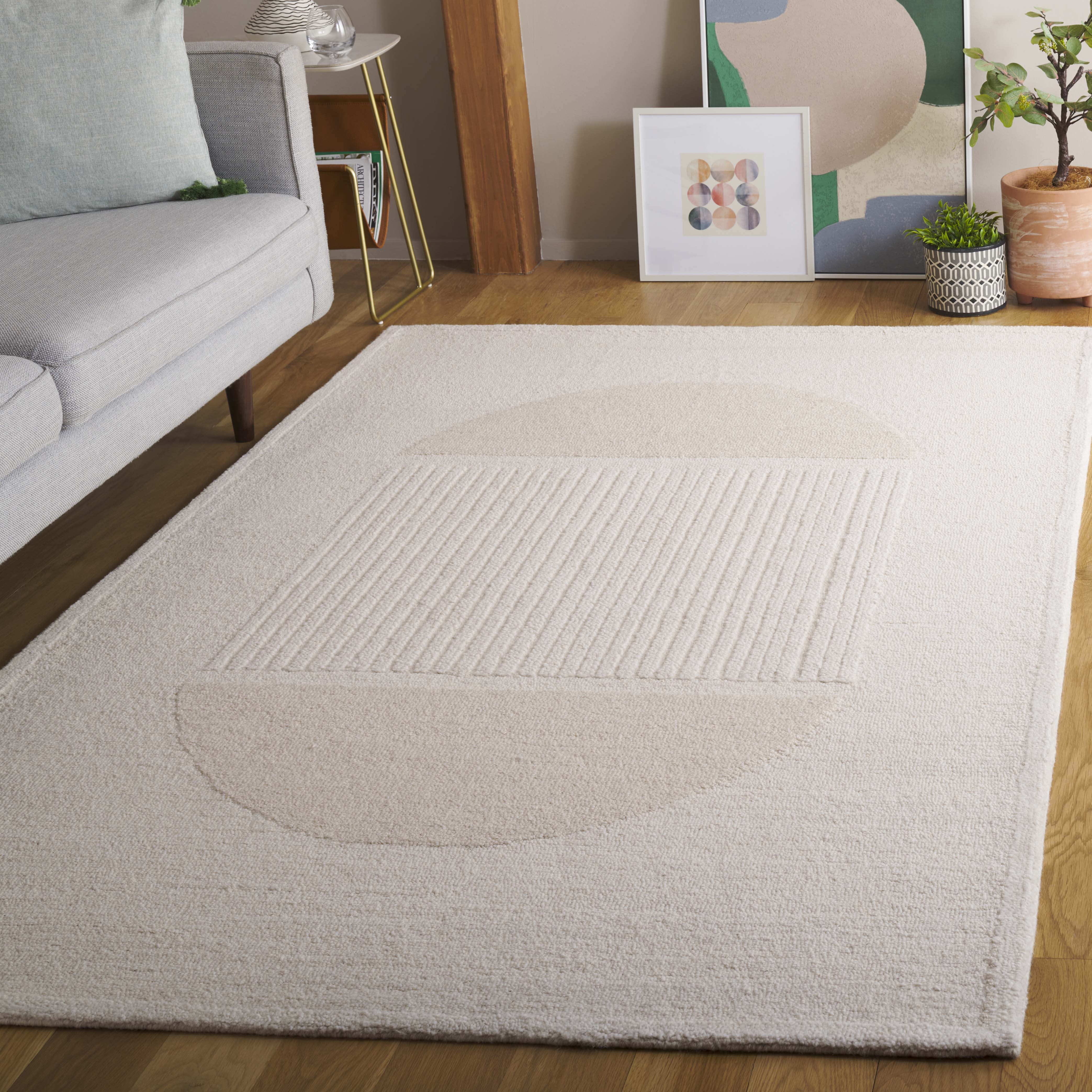 SAFAVIEH Rodeo Drive Gertrude Abstract Area Rug, Ivory/Beige, 5' x 8'