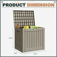 thumbnail image 7 of Patiowell 40 Gallon Outdoor Deck Box, Lockable Weatherproof Plastic Storage with Handles for Patio, Garden, Pool, 7 of 7