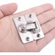 thumbnail image 3 of 90 degree stainless steel right angle latch stainless steel latch bolt with screws compatible with different types of latches, safety latches, 3 of 4