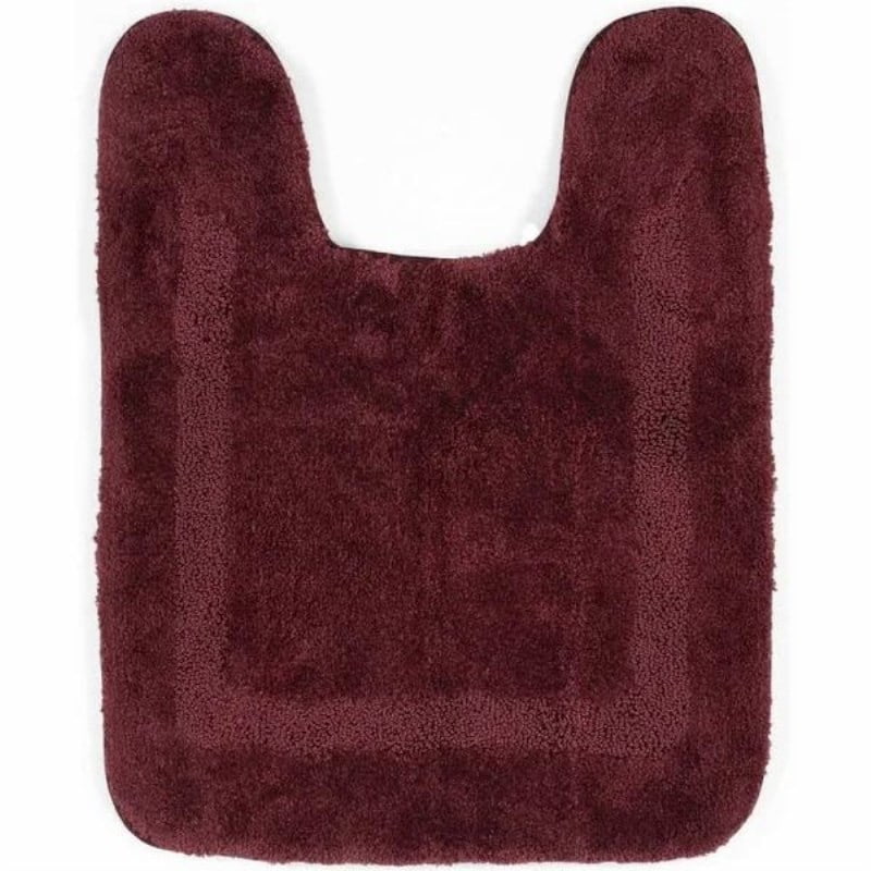 Mohawk Home Facet Bath Rug Merlot, 1'8"x2', Red
