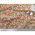 thumbnail image 2 of Soimoi Poly Georgette Fabric Bird & Anemone Floral Printed Craft Fabric by The Yard 42 Inch Wide, 2 of 3