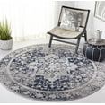 thumbnail image 2 of SAFAVIEH Vogue Edin Medallion Area Rug, Navy/Beige, 6'7" x 6'7" Round, 2 of 8
