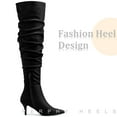 thumbnail image 4 of DARING DIVA Women's Slouches Stiletto Heels Over the Knee High Boots Black US 7, 4 of 5