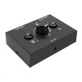 thumbnail image 1 of 3.5mm Audio Switcher, 2 Input 1 Output/1 Input 2 Output Audio Splitter Switcher, Audio Switcher Box,One-Key Mute Button, 1 of 7