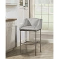 thumbnail image 5 of Hillsdale Furniture Dillon Industrial Silver Metal Upholstered Bar Height Stool, Gray, 5 of 7