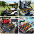 thumbnail image 6 of Golf Cart Seat Covers for 2 Seater,Colorful Stripes Microfiber Cart Seat Towel Blanket,Boho Minimalist Geometric Mexico Absorbent Breathable Non Slip Bench Seats Protector for Golf Course 51"x31", 6 of 9