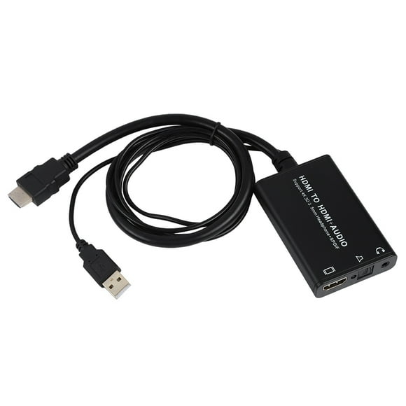 ZOUSSIQI HDMI to HDMI Audio Splitter Extractor Converter Support 4K 3D 3.5mm Headphone EL225#63766