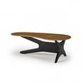 thumbnail image 6 of Camaflexi Mid Century Coffee Table, Solid Pine Wood Living Room Coffee Table, Black Base, Mocha Top, 6 of 7