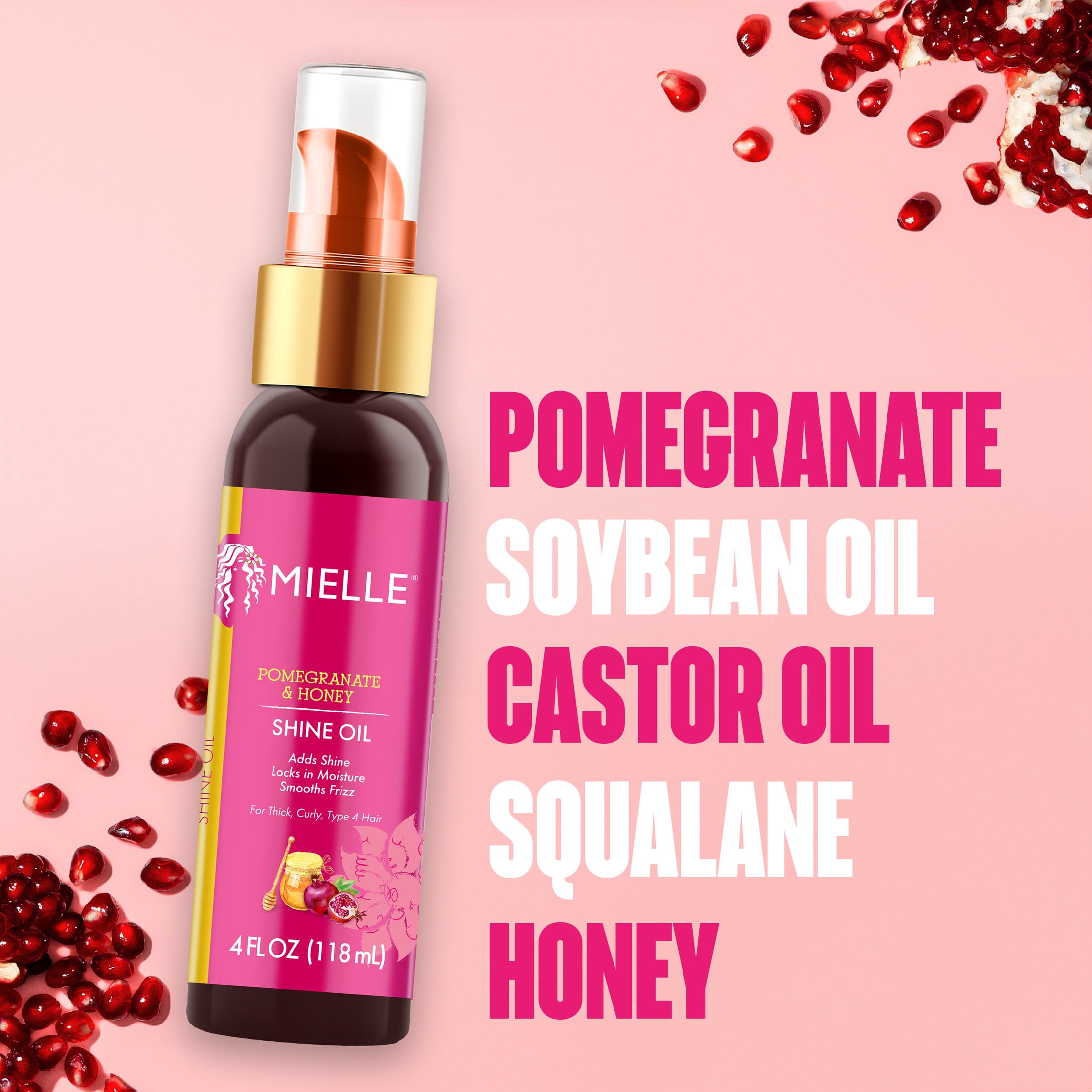 Mielle Pomegranate and Honey Shine Oil - 4 oz