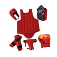 thumbnail image 5 of funtasica Sanda Gear Set Boxing Protective Gear Breathable Boxing Protector Gears Sparring Protective Gear for Kick Boxing Martial Arts Red Color L, 5 of 8