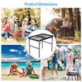 thumbnail image 6 of 35x23x26in Foldable Aluminum Alloy Camping Table,Height Adjustable Picnic Table Black, 6 of 7