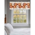 thumbnail image 3 of Orange Pumpkin Valances for Windows Fall Thanksgiving Maple Leaf Watercolor Retro Rod Pocket Curtains Valance Short Window Treatment Drapes for Living Room, Bedroom Bathroom 42"&nbsp;W x 18" L, 3 of 5