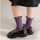 thumbnail image 4 of Girls 3-Pack Cotton Mid-Calf Socks for Toddlers 1-3 Years, Soft Everyday Wear, Easy On/Off, 26.77 Inch Length, 4 of 4