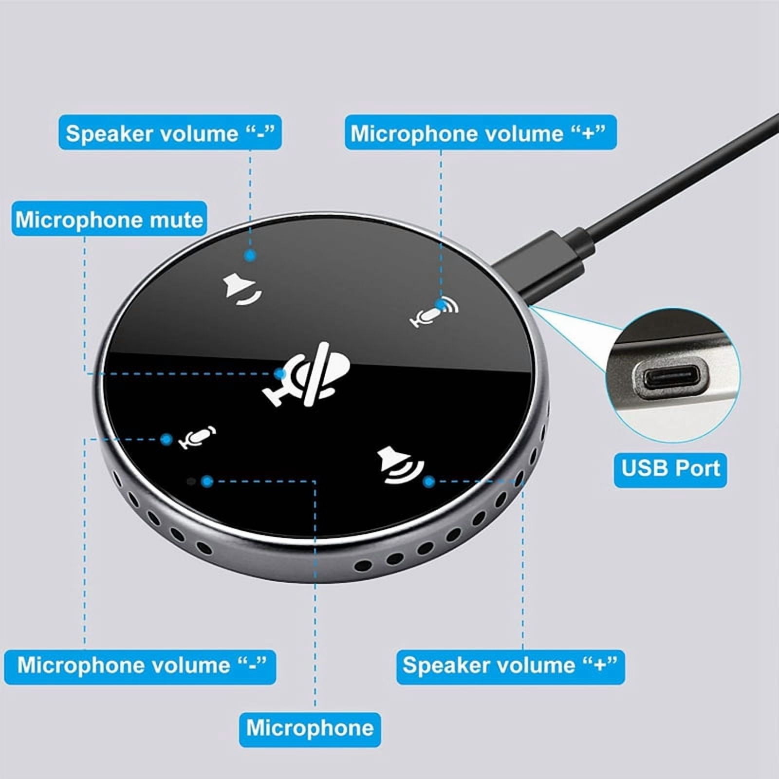 USB Conference Microphone with Speaker,Laptop Omnidirectional Computer Mic ,for Zoom Meetings,VoIP Call