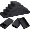 thumbnail image 1 of Zhuge 30 cajas de papel kraft con forma de cajón, mini cajas de cartón para manualidades, para jabón, joyas, dulces, bodas, regalos de fiesta (negro), 1 of 5