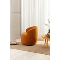 thumbnail image 3 of ARCTICSCORPION Modern Teddy Fabric Upholstered Armchair Lounge Swivel Accent Chair, Orange, 3 of 7