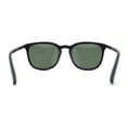 thumbnail image 4 of Polarized Gentlemanly Minimal Keyhole Bridge Thin Horn Rim Sunglasses Matte Black - Green, 4 of 4