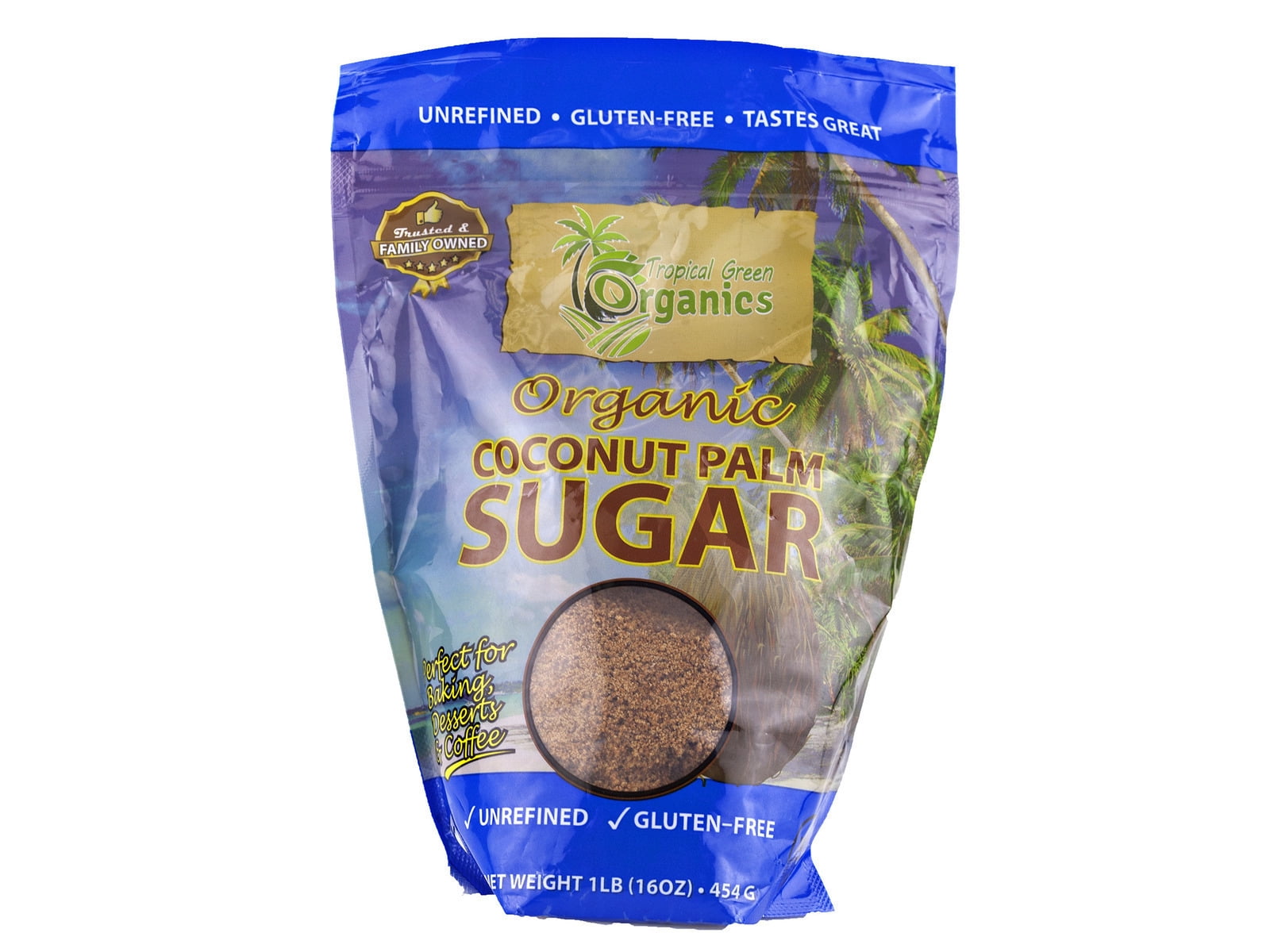 Tropical Green Organics Unrefined, Gluten Free Organic Coconut Palm