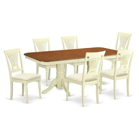 Pemberly Row 7-piece Wood Dining Table and Chair Set in Cherry