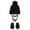 Black, variant on Huowey Children For Knitted Knitted Hat Boys And And Warm Winter For Girls Hat Autumn Woolen Hat With Gloves Holiday Dailywear, 0-1 Years