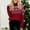 Red, variant on Aloohaidyvio Christmas Hoodies,Womens Pullover Knitting Sweater Turtle-Neck Christmas Print Long Sleeve Tops