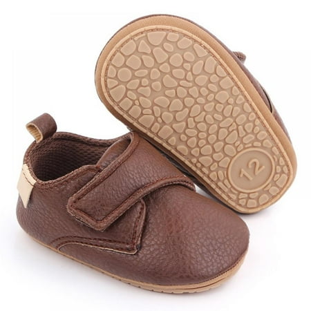 

Maxcozy Baby Boys Girls PU Leather Soft Rubber Sole Sneakers Anti-Slip Toddler Infant Walking Shoes Moccasins 0-18 Months