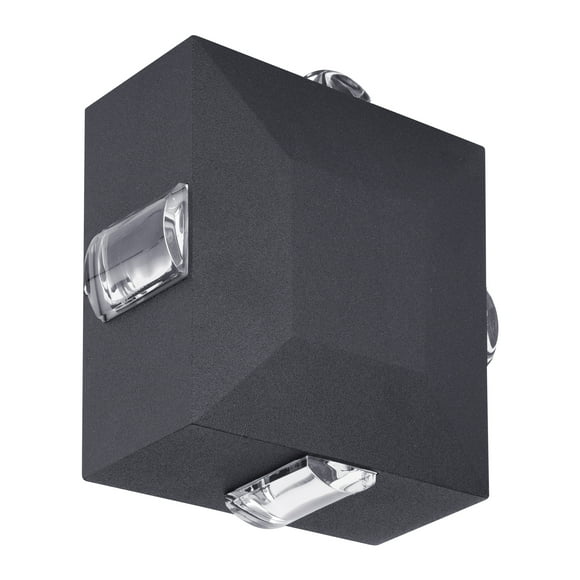 Estevez Luminario de Muro Pixel LED, 4Watts, 3000K, Color Negro, Protección IP54