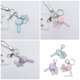 thumbnail image 2 of Portable Resin Keychain Candy Colored Heart Key Shaped Keyring with Butterfly Charm Elegant Bag Charm Wallet Accessory Purple, 2 of 4
