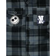 thumbnail image 3 of Disney Nightmare Before Christmas Jack Skellington Flannel Hooded Shacket with Fleece Lining Plaid Toddler to Big Kid, 3 of 5