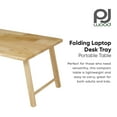 thumbnail image 2 of PJ Wood Folding Laptop Desk Tray Portable Bed Table for Computer Work, Natural, 2 of 12