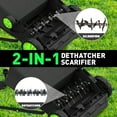 thumbnail image 4 of SOYUS 12-Amp Electric Dethatcher & Scarifier , 13-Inch 2-in-1 Lawn Renovator with 30L Collection Bag, 4-Position Depth Adjustment, Quick-Fold Handle for Thatch Removal & Aeration, 4 of 7