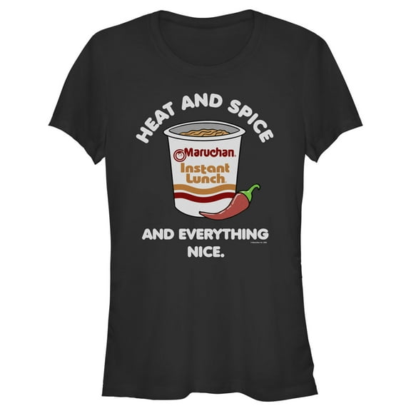 Junior's Maruchan Heat Spice and Everything Nice  Graphic Tee Black Medium