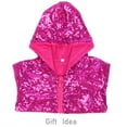 thumbnail image 4 of WOYY Toddler Girls Sequin Jacket Full Zip Hooded Coat Performance Kids Sports Outerwear, 4 of 7
