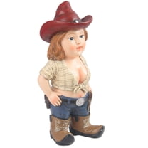 Hi-Line Gifts 10.25" Texas Women Gnome Outdoor Garden Statue