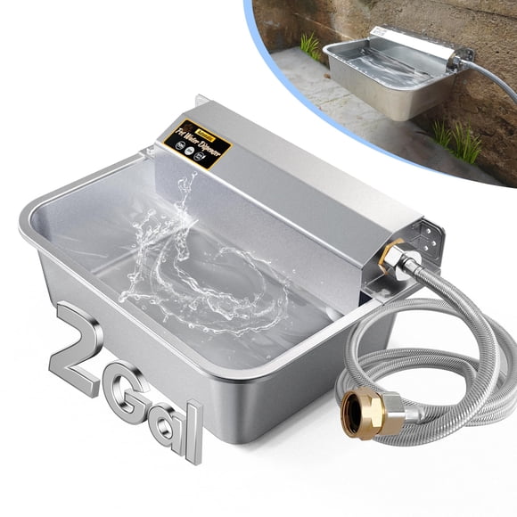 Dispensador automático de agua para perros PETIMI 7.6L 304 de acero inoxidable