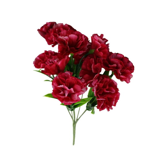 11-Head Artificial Silk Carnation Bunch, Ngxiha 30Cm Wedding and Home Decor Flowers Available in 9 Colors for Indoor and Outdoor Use