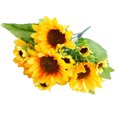 thumbnail image 2 of kurtrusly 4-Head Artificial Sunflower Plastic Simulation Flower Bouquet Home Wedding artificial Floral Decor, 2 of 7