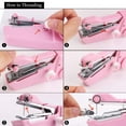 thumbnail image 4 of Mistaha Portable Handheld Electric Sewing Machine Kit with USB Power Cord - Beginner's Mini Sewing Machine, Cordless Battery Operated, Ideal for Quick Fixes - Pink Color, 4 of 6