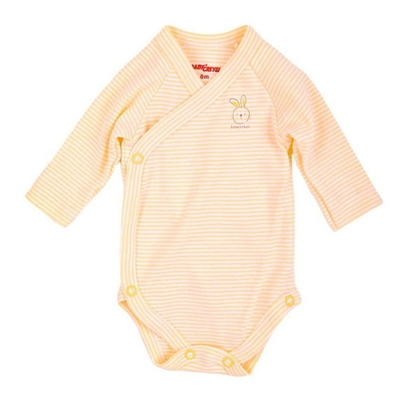 Pañalero Baby Creysi Unisex 3 Meses Cruzado con Rayas Amarillo