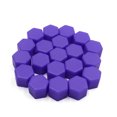 thumbnail image 1 of 20uds 19mm Silicona Violeta Hexagonal Tapas de Tornillos Tuercas de la Rueda del Vehículo, 1 of 1