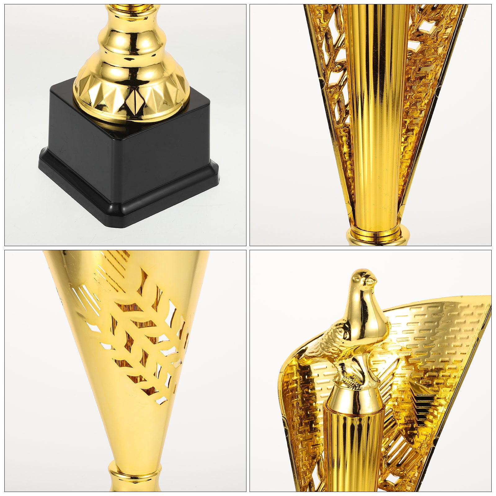 LABSERRON Recognition Awards Golden Trophy 1Pack Plastic Elegant Design For Participants In Competitions Music Contest