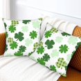 thumbnail image 6 of St Patricks Day Throw Pillow Cover 16x16 Inch Set of 2 Buffalo Plaid Pillow Cover St. Patrick''s Day Shamrock Clover Decorative Square Cushion Cover for Home Couch Sofa Bedding Decor, 6 of 6