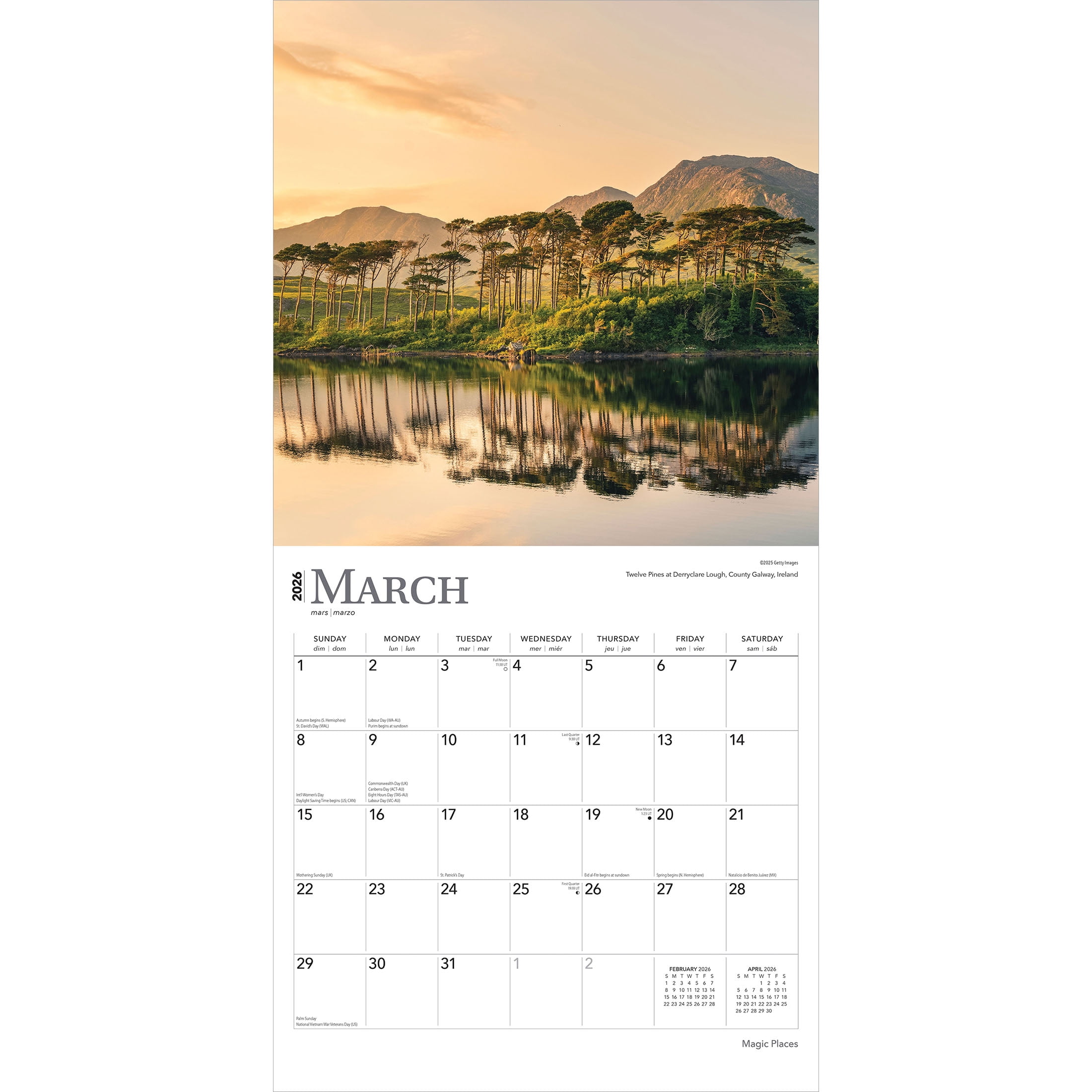 Magic Places | 2026 12x24" (Hanging) Wall Calendar | Plastic-Free | BrownTrout