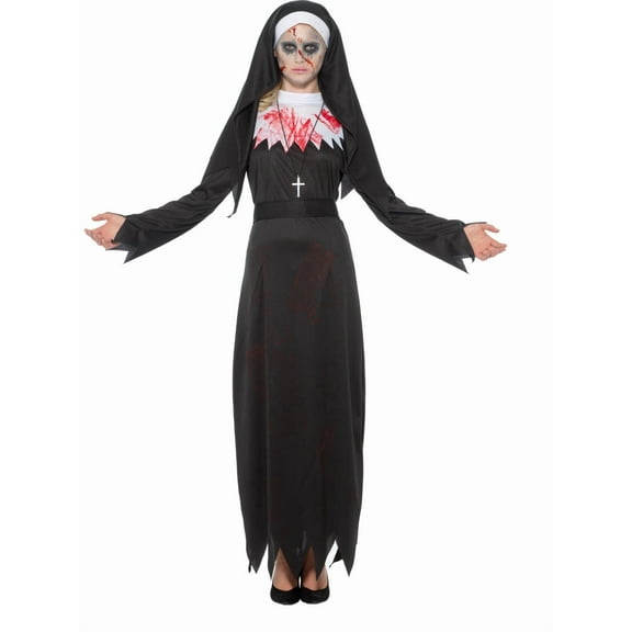 Horror Zombie Nun Women's Costume Small 6-8