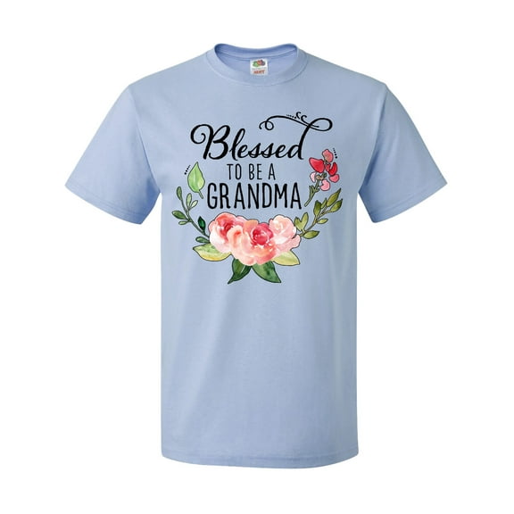 Inktastic Blessed to Be a Grandma with Flowers T-Shirt