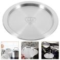 thumbnail image 1 of COMPUKAS Skillet Lid Cooking Pot Lid Silver 304 Stainless Steel Boilover Prevention Kitchen Cookware 1Set, 1 of 7