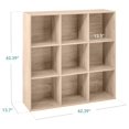 thumbnail image 2 of XPOPR 9-Cube Storage Organizer, 13.5in Shelf Opening, Bookcase, Display Shelf, Customizable w/ 3 Removable Back Panels – Light Oak, 2 of 5